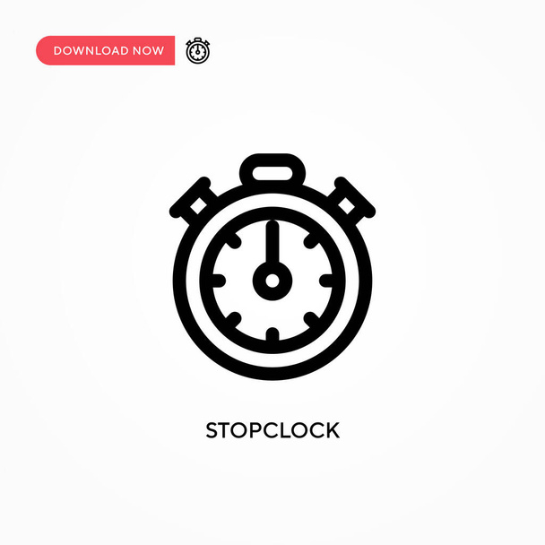 Stopclock Prosta ikona wektora. Nowoczesna, prosta płaska ilustracja wektorowa dla strony internetowej lub aplikacji mobilnej - Wektor, obraz