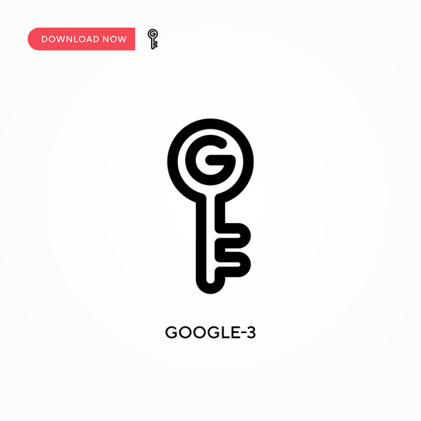 Google-3 Simple vector icon. Modern, simple flat vector illustration for web site or mobile app - Vector, Image