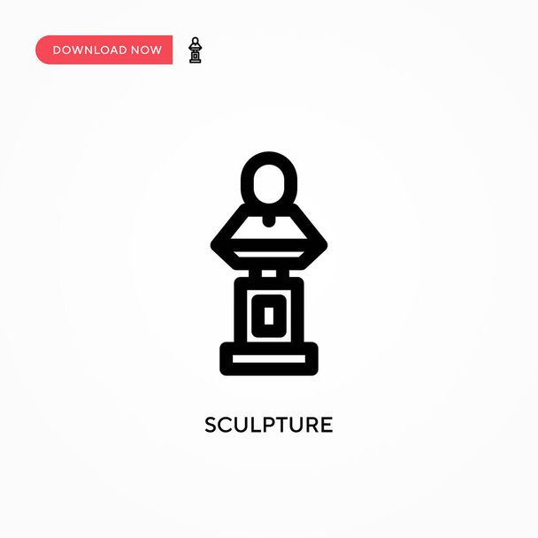 Skulptur Einfaches Vektor-Symbol. Moderne, einfache flache Vektordarstellung für Website oder mobile App - Vektor, Bild
