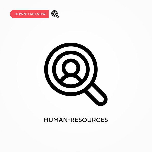 人的資源シンプルなベクトルアイコン。ウェブサイトやモバイルアプリのための現代的でシンプルなフラットベクトルイラスト - ベクター画像