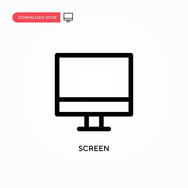 Bildschirm Einfaches Vektor-Symbol. Moderne, einfache flache Vektordarstellung für Website oder mobile App - Vektor, Bild