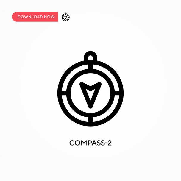 Kompas-2 Jednoduchá vektorová ikona. Moderní, jednoduchá plochá vektorová ilustrace pro webové stránky nebo mobilní aplikace - Vektor, obrázek