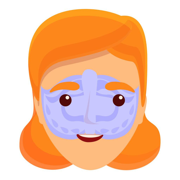 Face painting festival icon, cartoon style - Vector, afbeelding