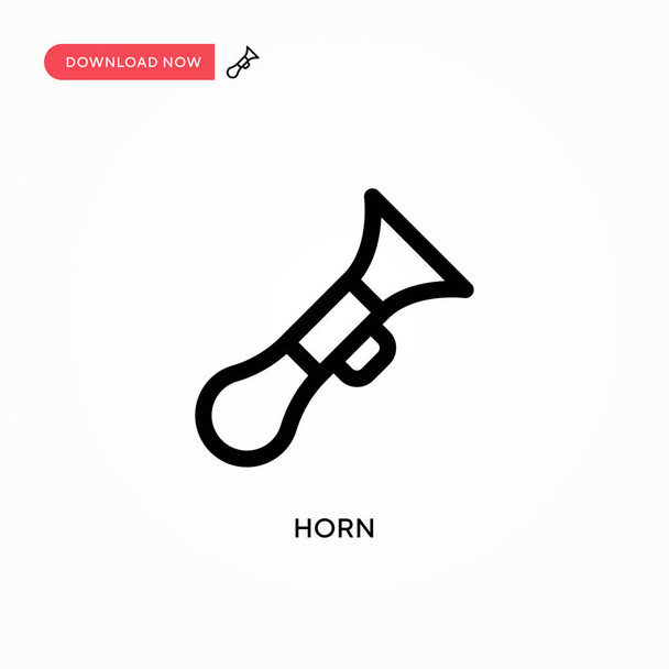 Horn Icona vettoriale semplice. Moderna, semplice illustrazione vettoriale piatta per sito web o app mobile - Vettoriali, immagini
