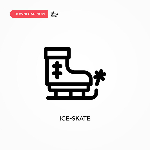 アイススケートシンプルなベクトルアイコン。ウェブサイトやモバイルアプリのための現代的でシンプルなフラットベクトルイラスト - ベクター画像