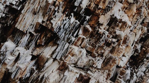cliff rocky surface, grunge texture  - Photo, image