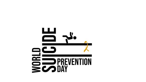 Motion graphic about world suicide prevention day concept. mois de prévention du suicide. - Séquence, vidéo