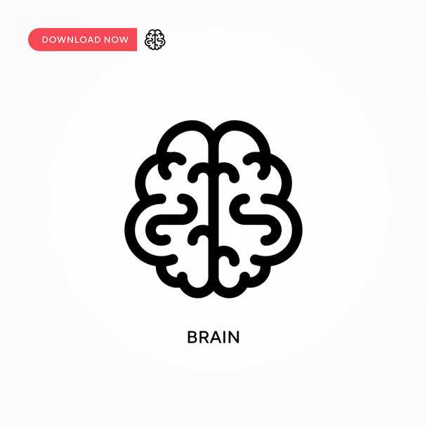 Brain Simple vector icon. Modern, simple flat vector illustration for web site or mobile app - Vector, Image