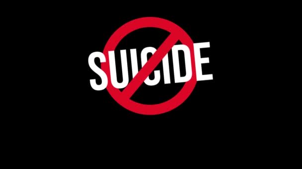 世界の自殺予防の日の概念についての映画グラフィック。自殺予防月. - 映像、動画