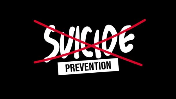 Motion graphic about world suicide prevention day concept. mois de prévention du suicide. - Séquence, vidéo