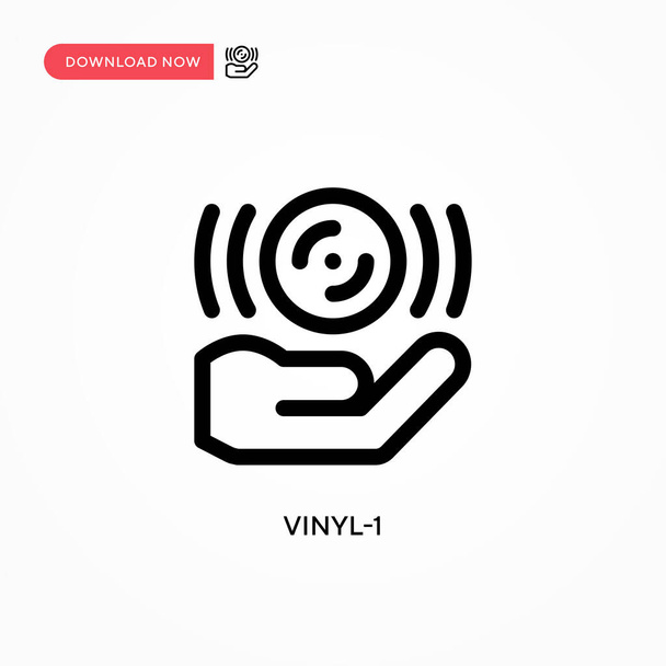 Vinyl-1 Jednoduchá vektorová ikona. Moderní, jednoduchá plochá vektorová ilustrace pro webové stránky nebo mobilní aplikace - Vektor, obrázek