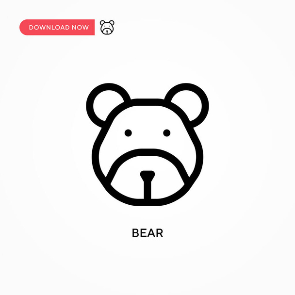 Bear Simple vector icon. Modern, simple flat vector illustration for web site or mobile app - Vector, Image