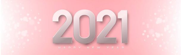 Çok renkli, parlak, yeni yıl kutlaması Bokeh 2021 - illüstrasyon - Fotoğraf, Görsel