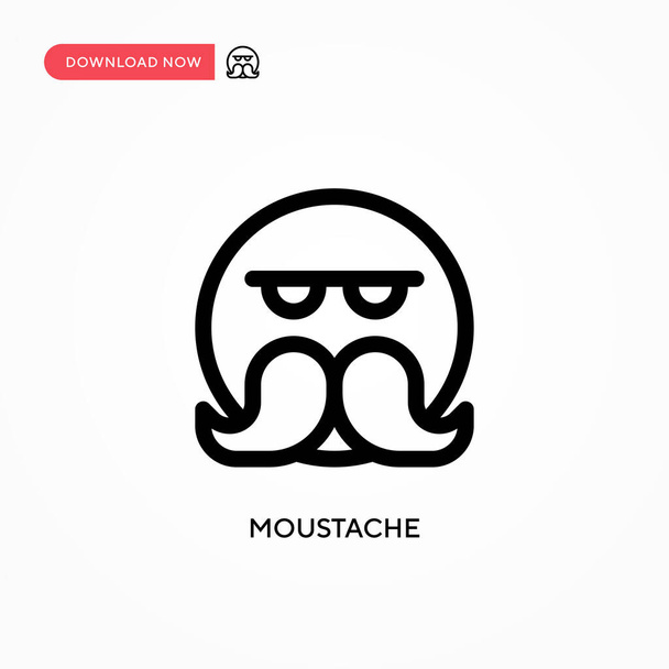 Moustache Icono de vector simple. Moderno, simple ilustración de vector plano para el sitio web o aplicación móvil - Vector, imagen