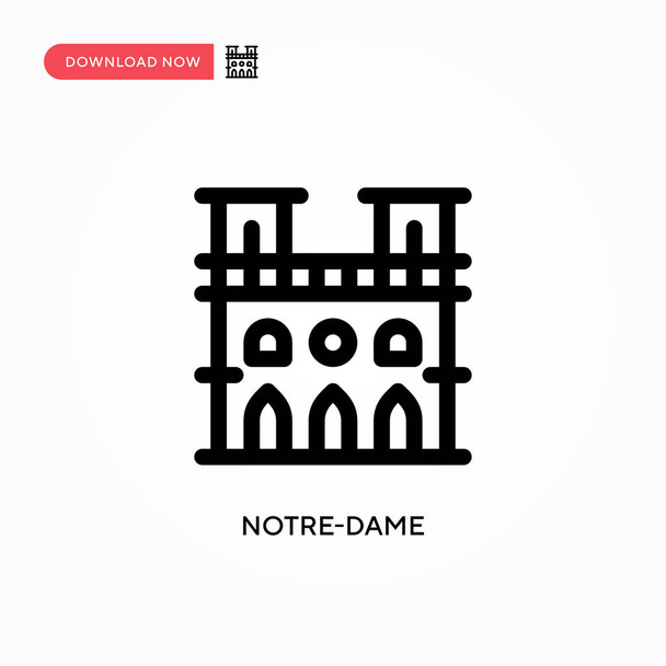 Notre-dame Απλό διανυσματικό εικονίδιο. Σύγχρονη, απλή επίπεδη διανυσματική απεικόνιση για web site ή mobile app - Διάνυσμα, εικόνα