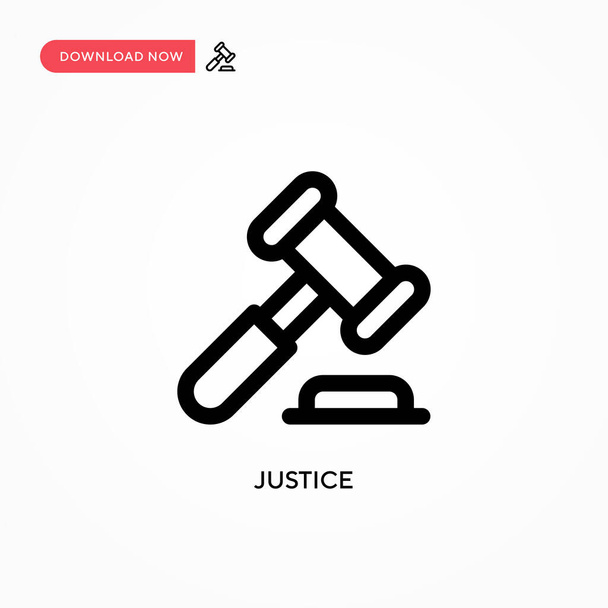 Justitie Eenvoudig vectoricoon. Moderne, eenvoudige platte vectorillustratie voor website of mobiele app - Vector, afbeelding