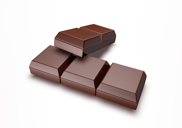 δύο κομμάτια σοκολάτας - Φωτογραφία, εικόνα