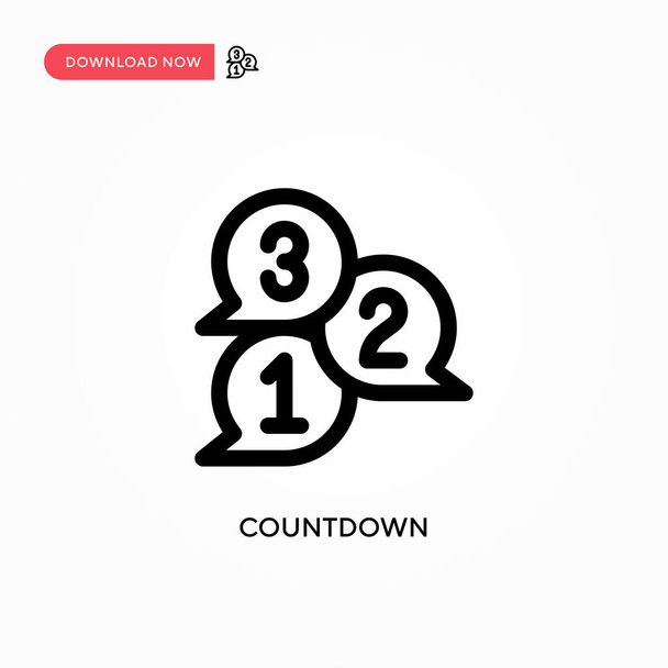Countdown Icona vettoriale semplice. Moderna, semplice illustrazione vettoriale piatta per sito web o app mobile - Vettoriali, immagini
