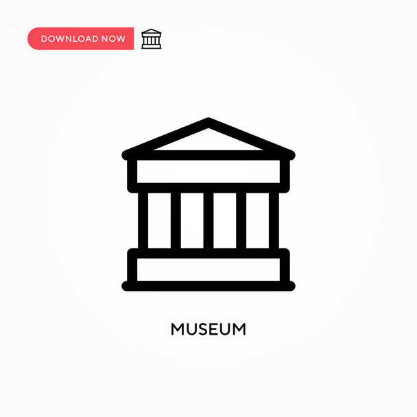 Museum Einfaches Vektorsymbol. Moderne, einfache flache Vektordarstellung für Website oder mobile App - Vektor, Bild