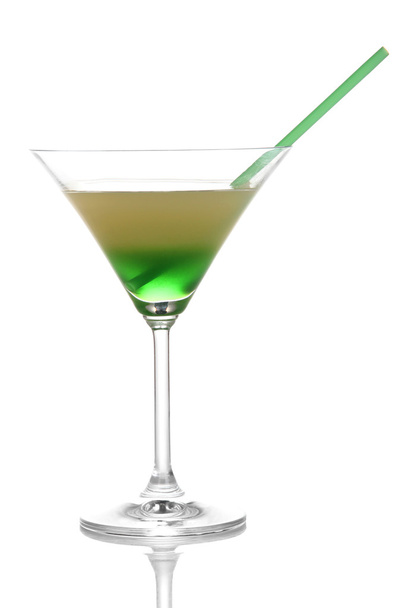Glass of tasty cocktail isolated on white - Foto, Imagem