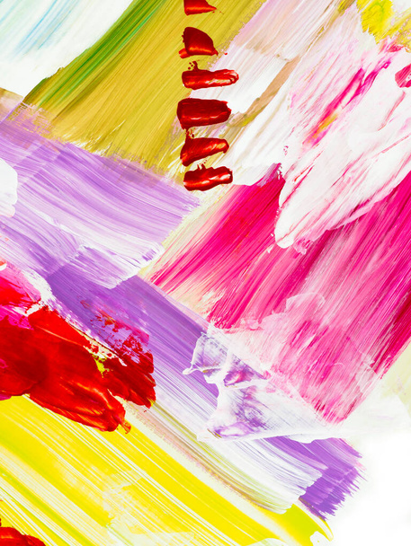 Colorato luminoso creativo astratto dipinto a mano sfondo, pennello tratto texture, pittura acrilica su tela. Arte moderna. Arte contemporanea. - Foto, immagini