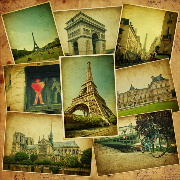 Vintage collage. Paris travel. - Photo, Image
