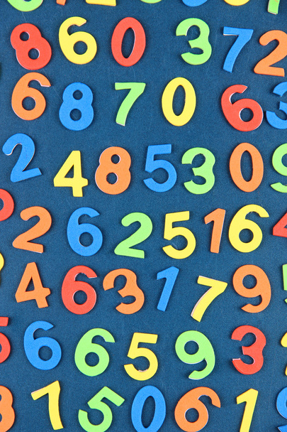 Colorful numbers on school desk background - Fotografie, Obrázek