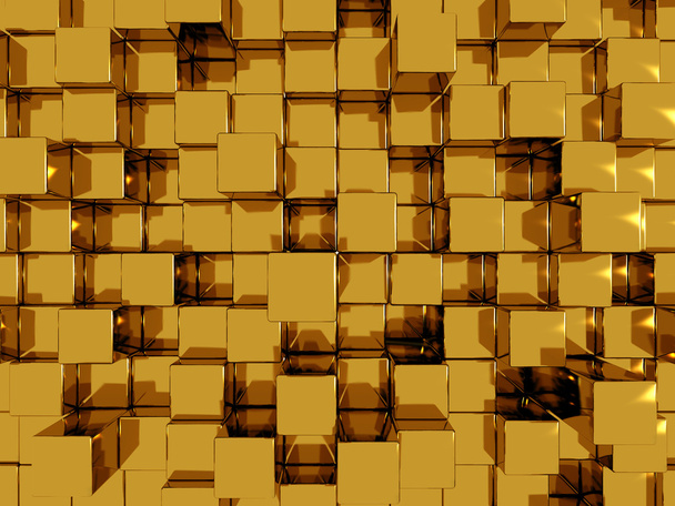 ゴールド ブロックの抽象的な背景 - 写真・画像
