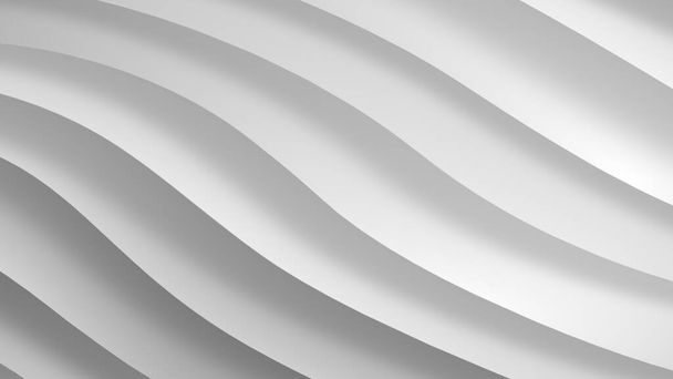 Білий сірий градієнт геометричний абстрактний фон. Елегантні вигнуті лінії і форма з кольоровим графічним дизайном. 3D рендерингу
. - Фото, зображення