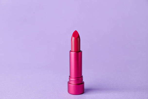 Beautiful lipstick on color background - Photo, Image