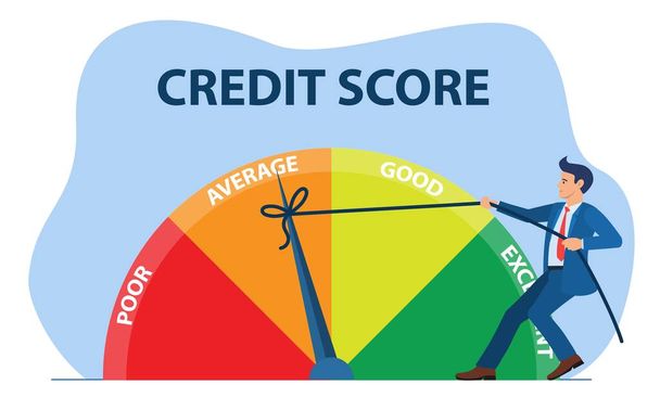 Koncepce kreditního skóre - Vektor, obrázek
