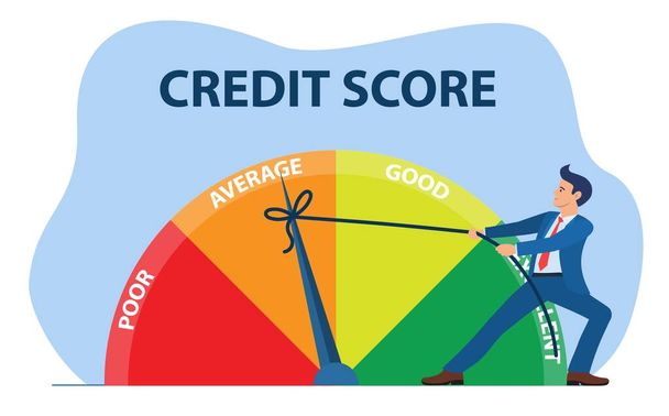 Pojęcie oceny kredytowej - Wektor, obraz