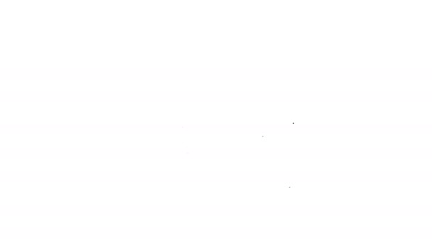 Черная линия Монреаль Биосфера значок изолирован на белом фоне. Видеографическая анимация 4K - Кадры, видео