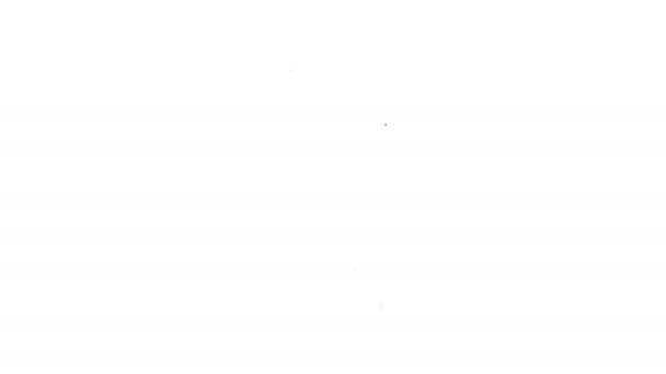 Черная линия Памятник Родине в Киеве, Украина икона изолирована на белом фоне. Видеографическая анимация 4K - Кадры, видео