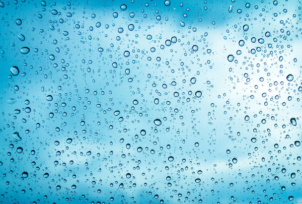 Water drops on glass, rain drop - Photo, Image