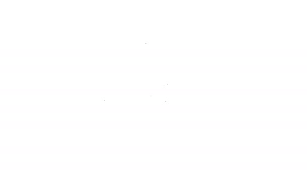 Ligne noire Ciseaux icône isolée sur fond blanc. Panneau d'outil de coupe. Animation graphique de mouvement vidéo 4K - Séquence, vidéo