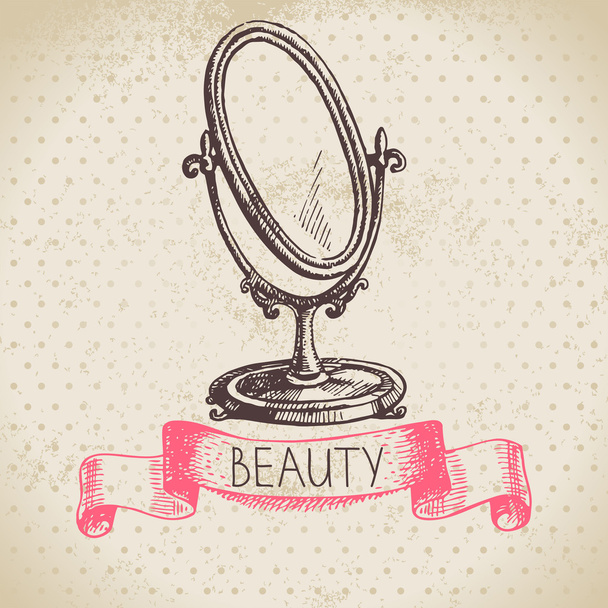 Beauty sketch background. - Vector, Image