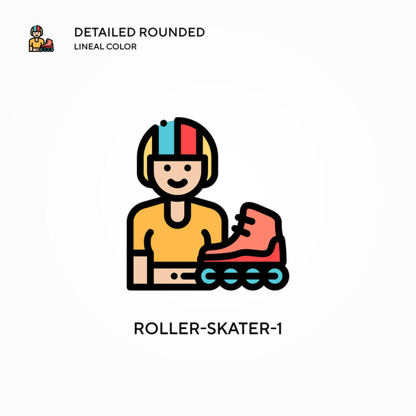 Icona vettoriale Roller-skater-1. Concetti moderni di illustrazione vettoriale. Facile da modificare e personalizzare. - Vettoriali, immagini