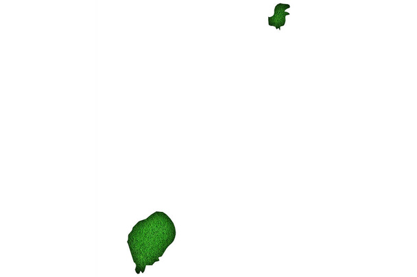 Kartta Sao Tome ja Principe vihreä huopa - Valokuva, kuva