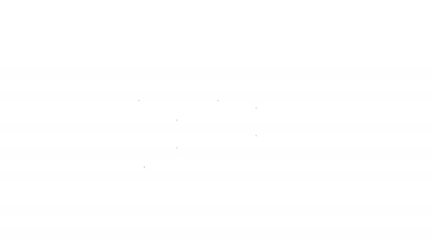 Μαύρη γραμμή Στήθος συρταριών εικονίδιο που απομονώνεται σε λευκό φόντο. 4K Γραφική κίνηση κίνησης βίντεο - Πλάνα, βίντεο