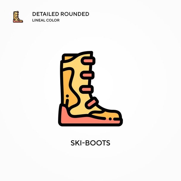 Ski-boots vector icon. Modern vector illustration concepts. Easy to edit and customize. - Vector, Image