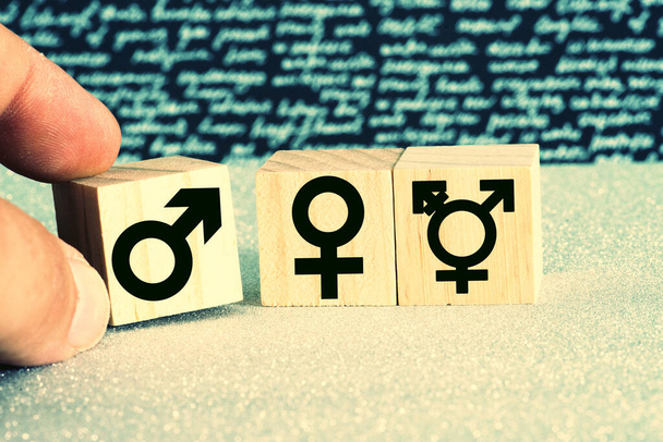 Close-up van verschillende gendersymbolen - Foto, afbeelding