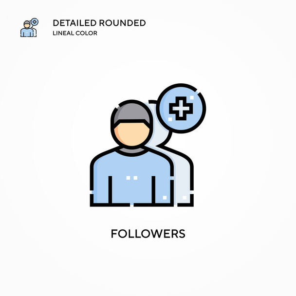 Followers vector icon. Modern vector illustration concepts. Easy to edit and customize. - Vector, Image