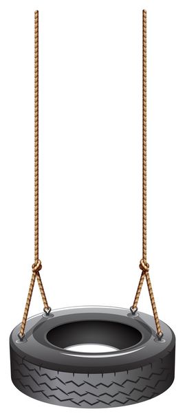 een swing band met een touw - Vector, afbeelding