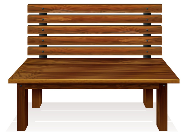 Dřevěná lavička. - Vektor, obrázek