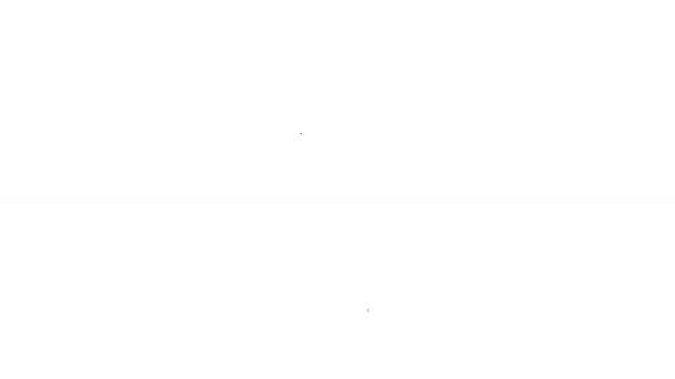Línea negra Icono del concepto de caza Head aislado sobre fondo blanco. Objetivo comercial o signo de empleo. Recursos humanos y contratación para las empresas. Animación gráfica de vídeo 4K - Metraje, vídeo
