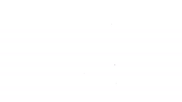 Zwarte lijn Fietsbroek pictogram geïsoleerd op witte achtergrond. 4K Video motion grafische animatie - Video