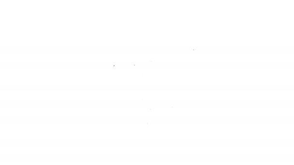 Schwarze Linie Fahrradsitz-Symbol isoliert auf weißem Hintergrund. Fahrradsattel. 4K Video Motion Grafik Animation - Filmmaterial, Video