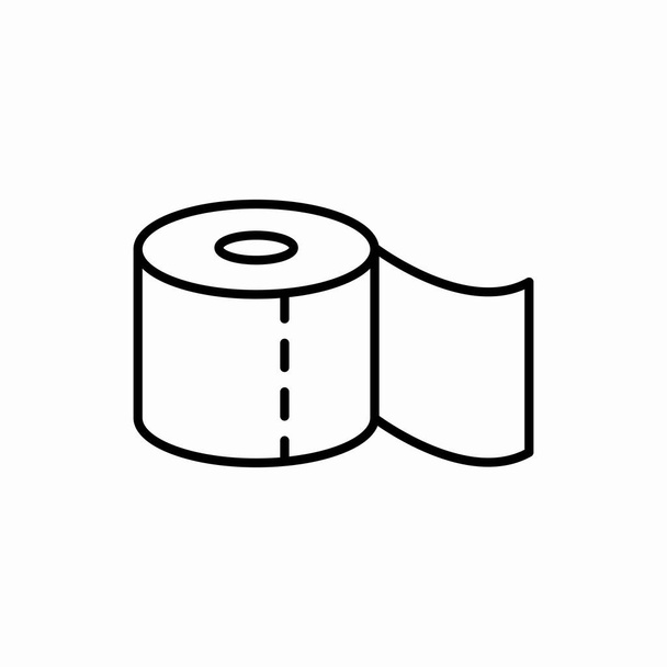 Περίγραμμα εικονογράφηση χαρτί τουαλέτας.Χαρτί υγείας διανυσματική απεικόνιση. Σύμβολο για το διαδίκτυο και το κινητό - Διάνυσμα, εικόνα