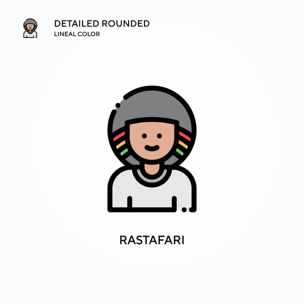 Rastafari vector icon. Modern vector illustration concepts. Easy to edit and customize. - Vector, Image